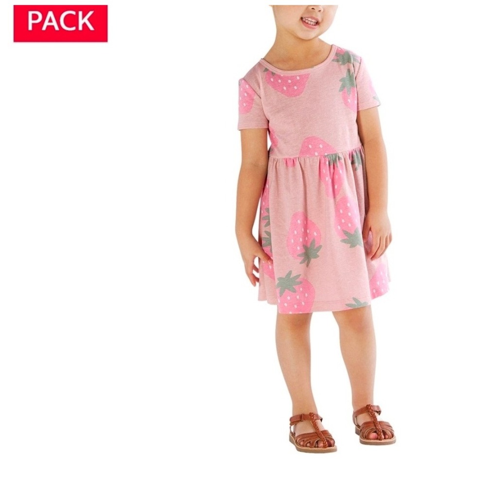 Carters Toddler Girls 2-Pack Strawberry Floral Jersey Dresses Pink 5T 2V558410